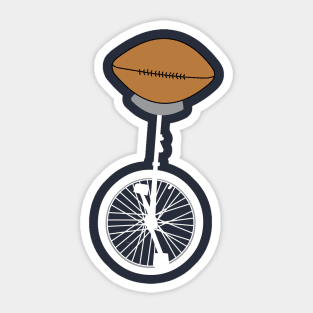 White Unicycle Football Sticker